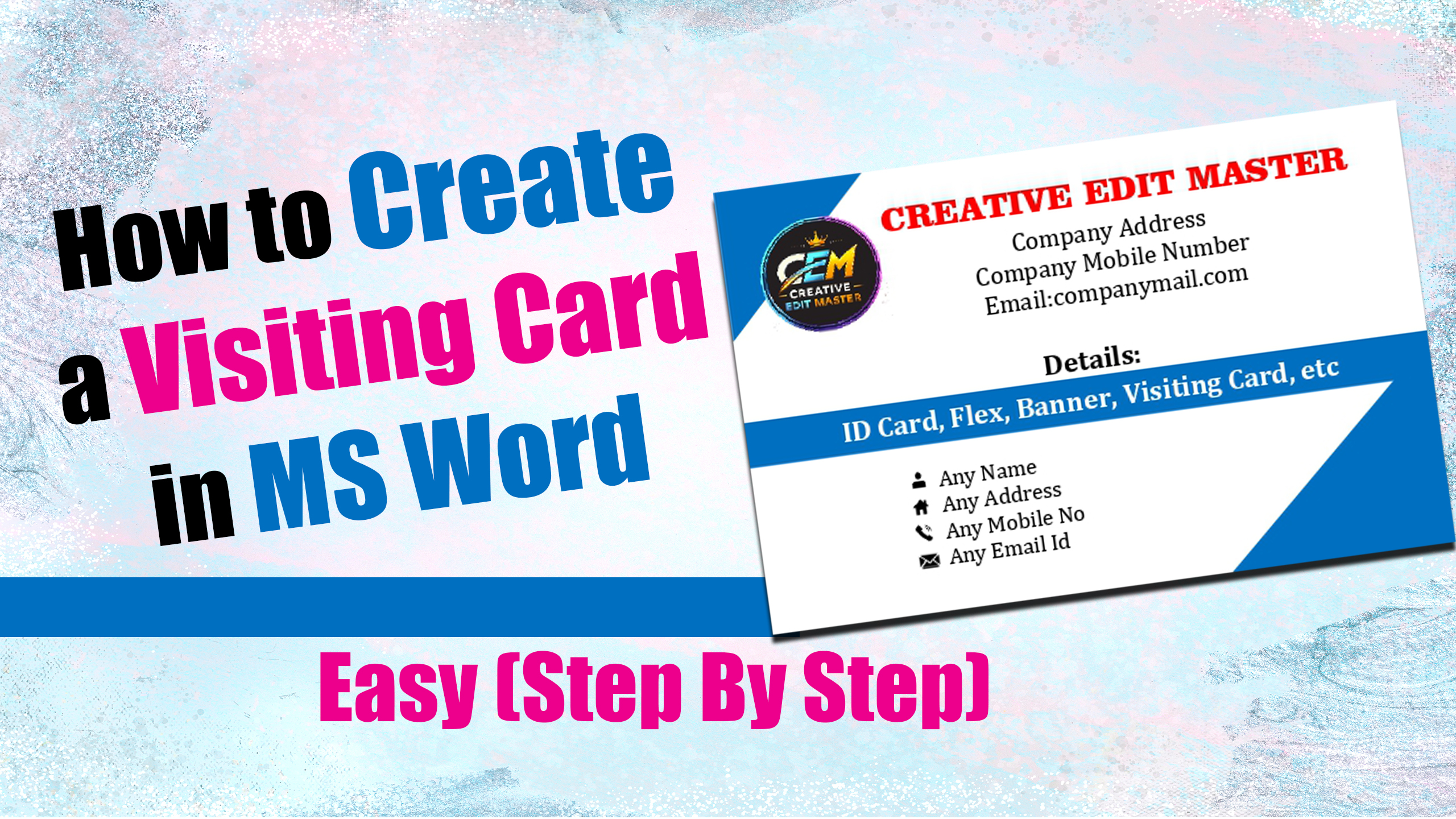 How to Create a Visiting Card in MS Word