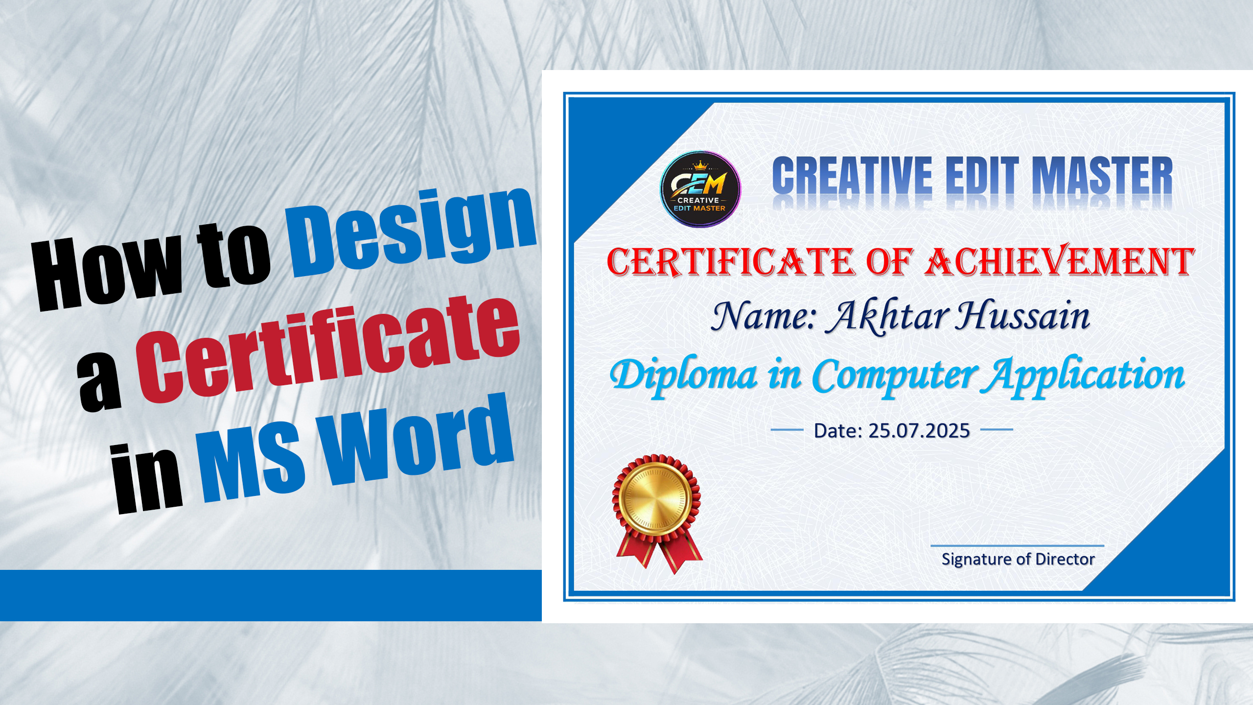 How to Design a Certificate in MS Word