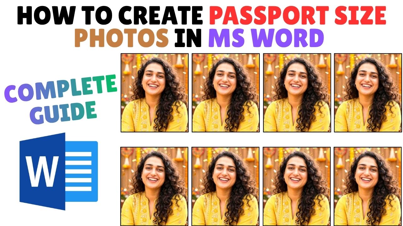 How to Passport Size Photo in MS Word